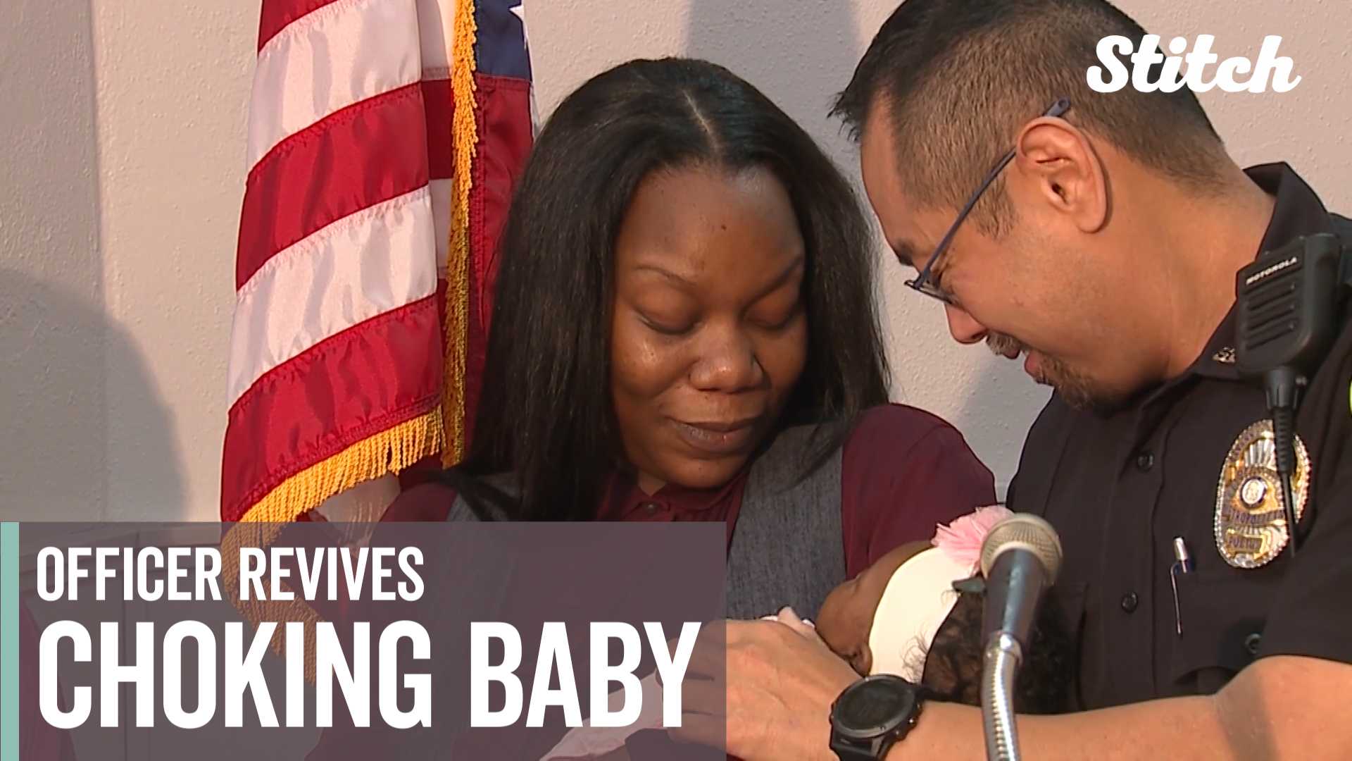 Officer revives choking baby girl