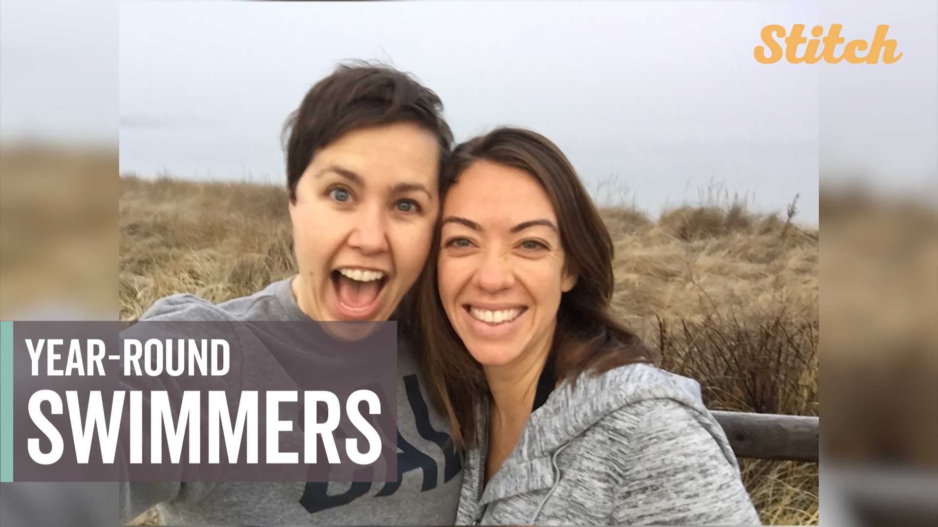 2 friends make tradition to swim in the ocean once a month