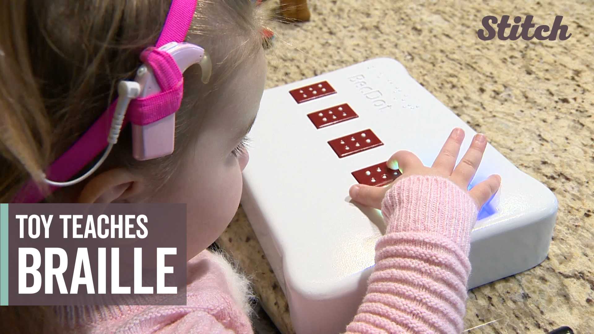 For daughter likely to go blind, father invents toy that teaches her braille