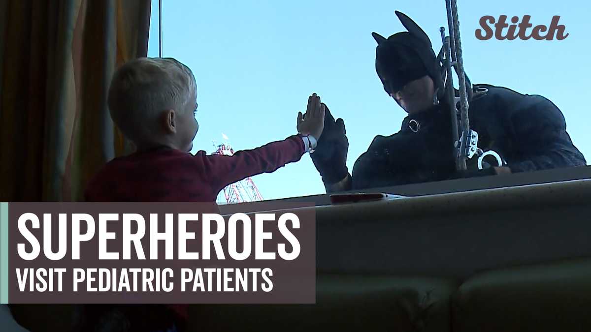 Image result for Stitch Superheroes wash windows, surprise kids at children's hospital