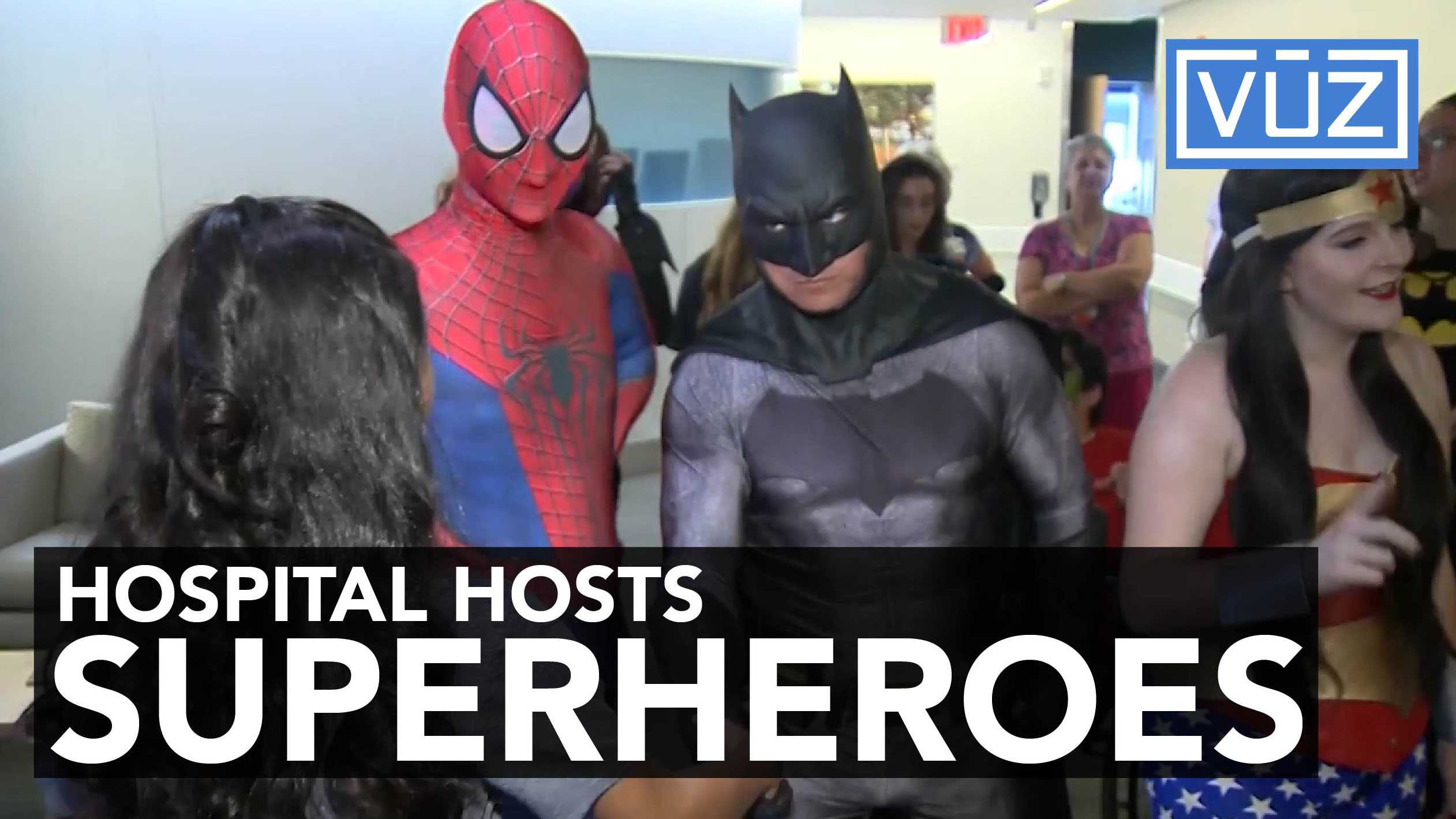Superheroes pay special visit to patients at rehab hospital