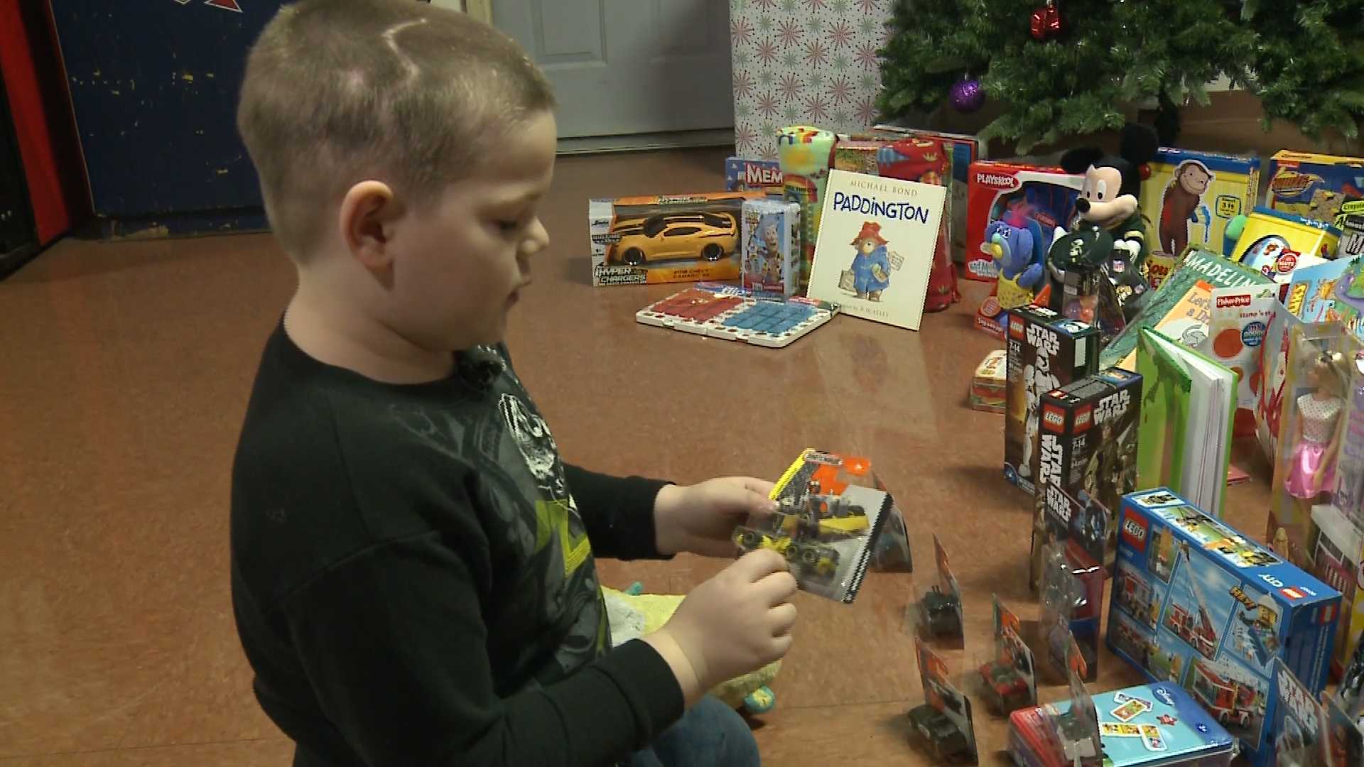 Seven-year-old boy runs holiday toy drive for sick children stuck in the hospital