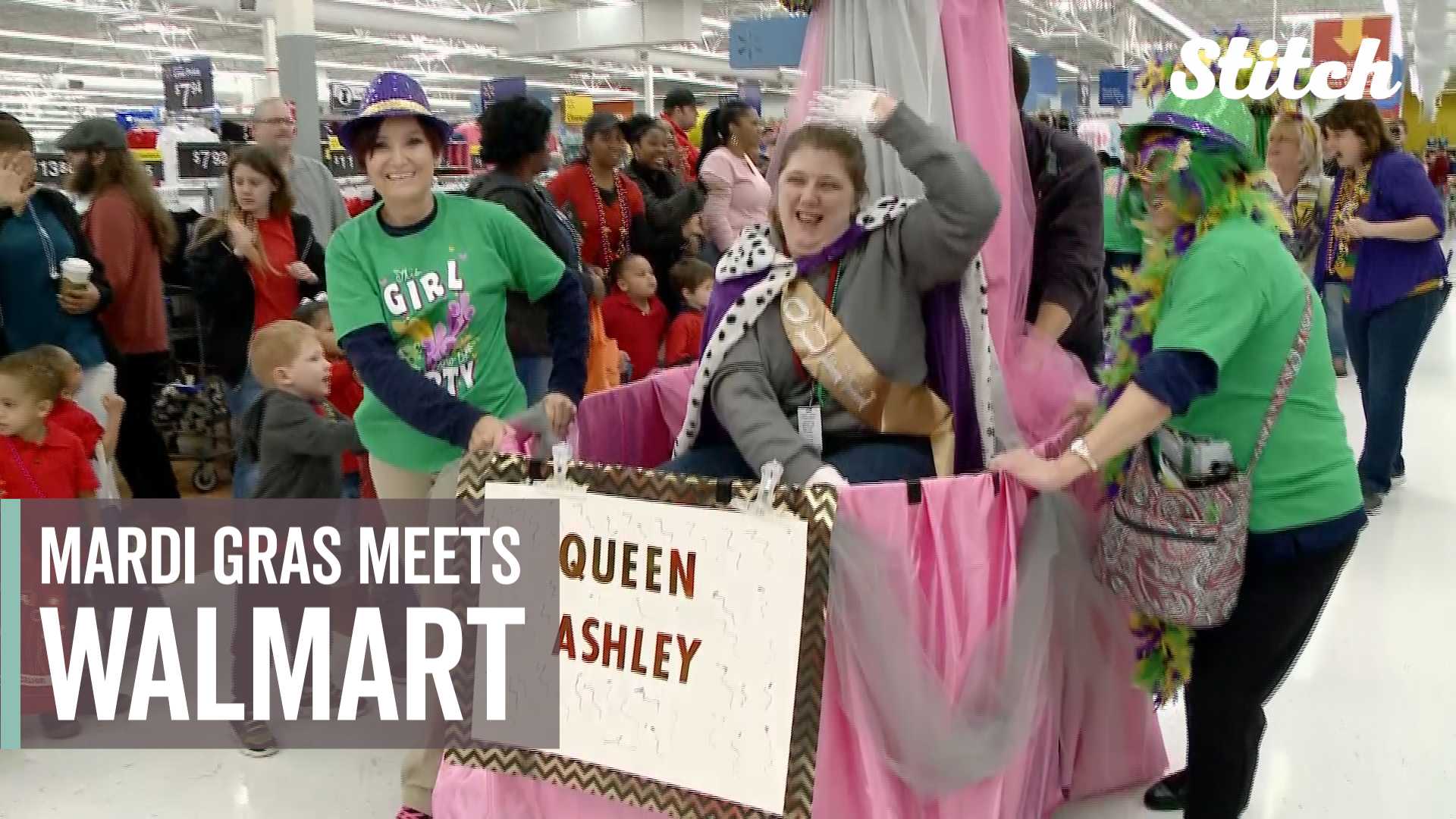 Mardi Gras parade marches through Walmart