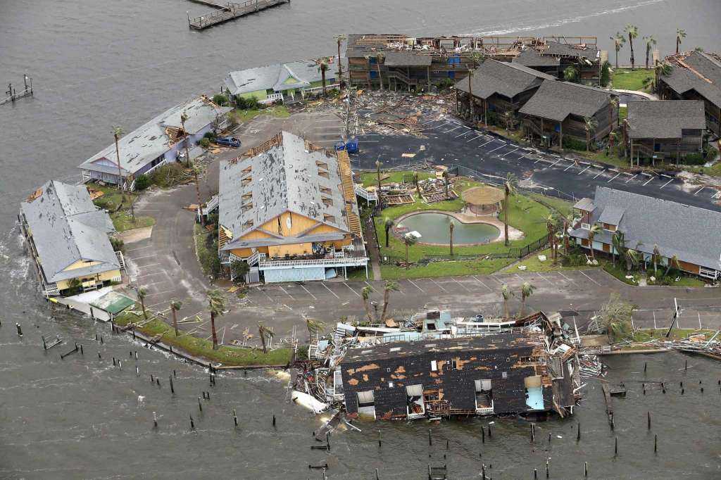These before-and-after photos show the horrific extent of Hurricane Harvey's damage